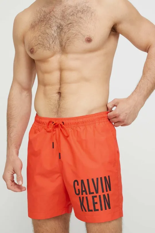 Σορτς κολύμβησης Calvin Klein πορτοκαλί