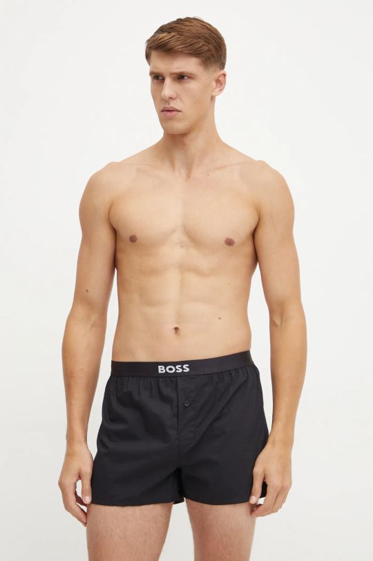 BOSS boxer in cotone pacco da 2 nero 50496091