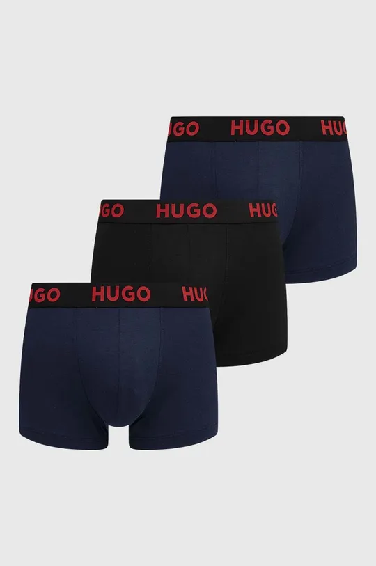 σκούρο μπλε Μποξεράκια HUGO 3-pack Ανδρικά