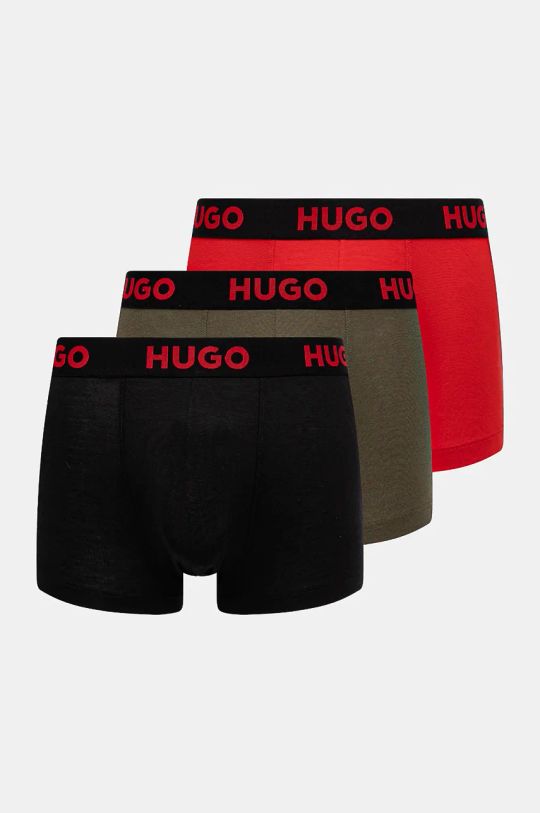 Μποξεράκια HUGO 3-pack εφαρμοστό σορτς μπόξερ μαύρο 50496723