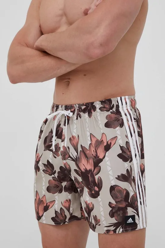 Kratke hlače za kupanje adidas Performance Floral CLX bež