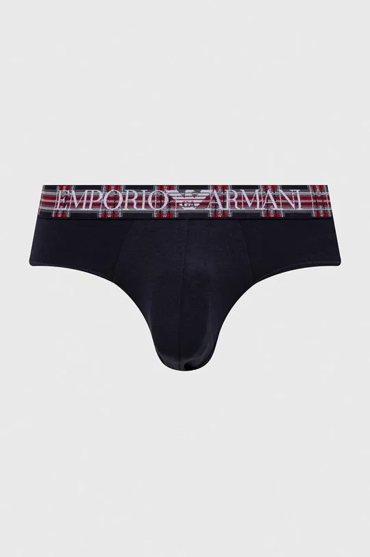 Slipy Emporio Armani Underwear 2-pak Základná látka: 95 % Bavlna, 5 % Elastan Podšívka: 95 % Bavlna, 5 % Elastan Lepiaca páska: 70 % Polyamid, 18 % Polyester, 12 % Elastan