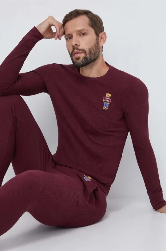 burgundské Pyžamo Polo Ralph Lauren Pánsky