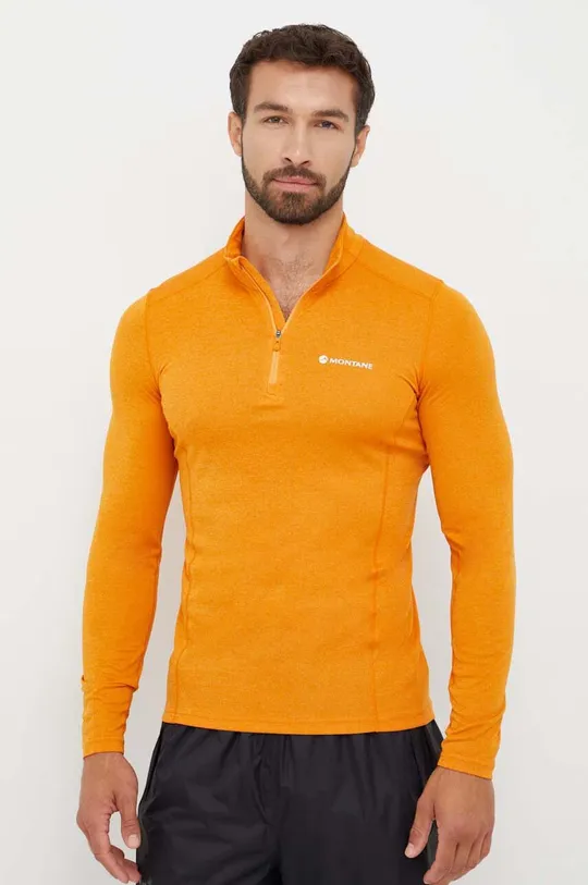 oranžová Funkčné tričko s dlhým rukávom Montane Dart Zip