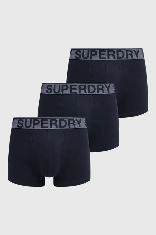 blu navy Superdry boxer pacco da 3 Uomo