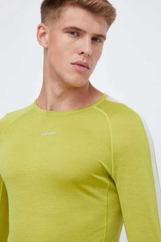 zelena Funkcionalna majica z dolgimi rokavi Icebreaker 125 ZoneKnit