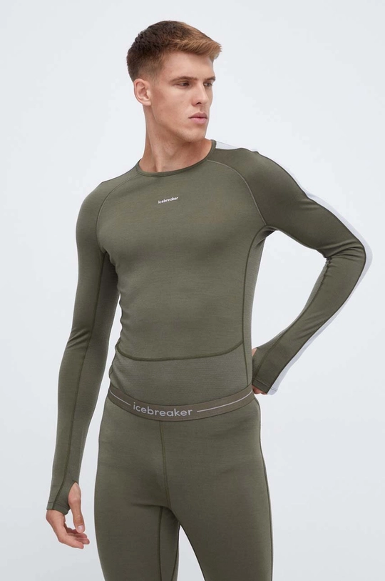 verde Icebreaker longsleeve funzionale ZoneKnit 200 Uomo