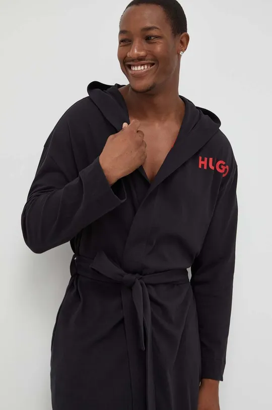 чёрный Хлопковый халат HUGO