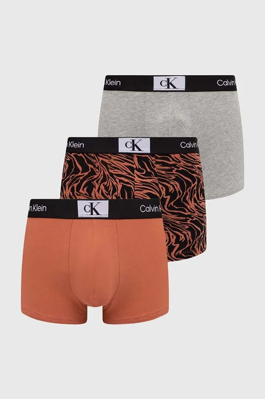 rjava Boksarice Calvin Klein Underwear 3-pack Moški