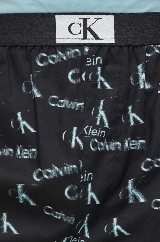 crna Pamučni donji dio pidžame Calvin Klein Underwear