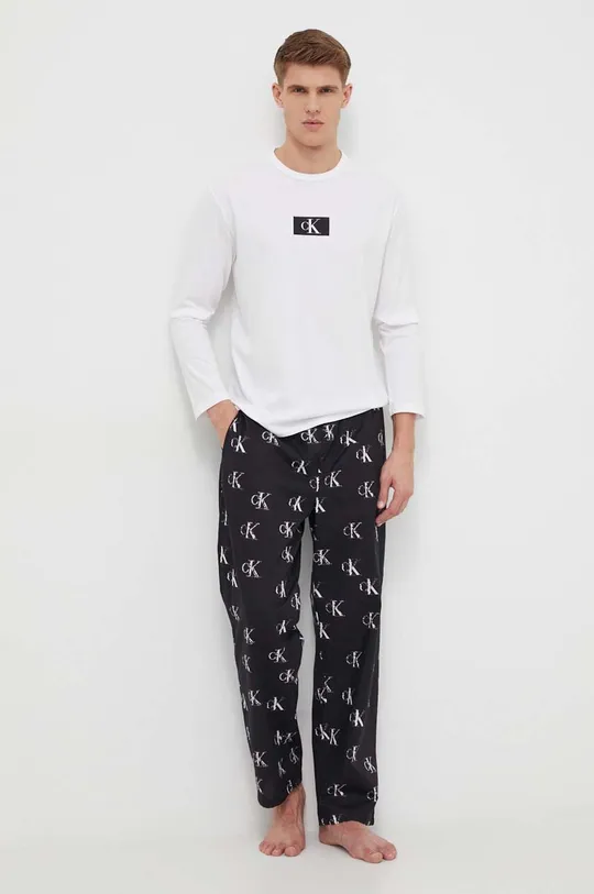 crna Pamučna pidžama Calvin Klein Underwear Muški