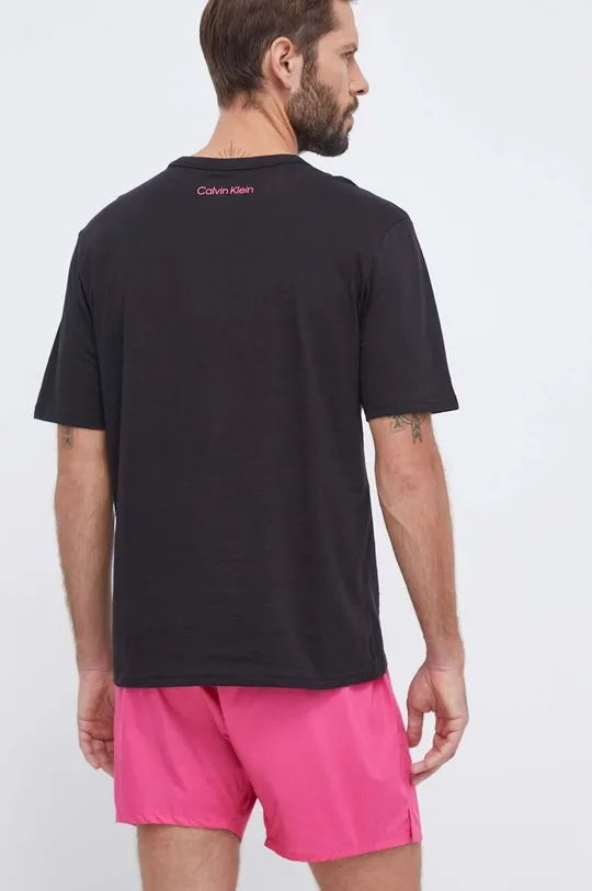Βαμβακερές πιτζάμες Calvin Klein Underwear ροζ