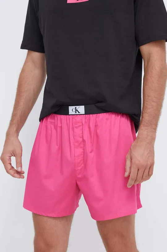 ροζ Βαμβακερές πιτζάμες Calvin Klein Underwear