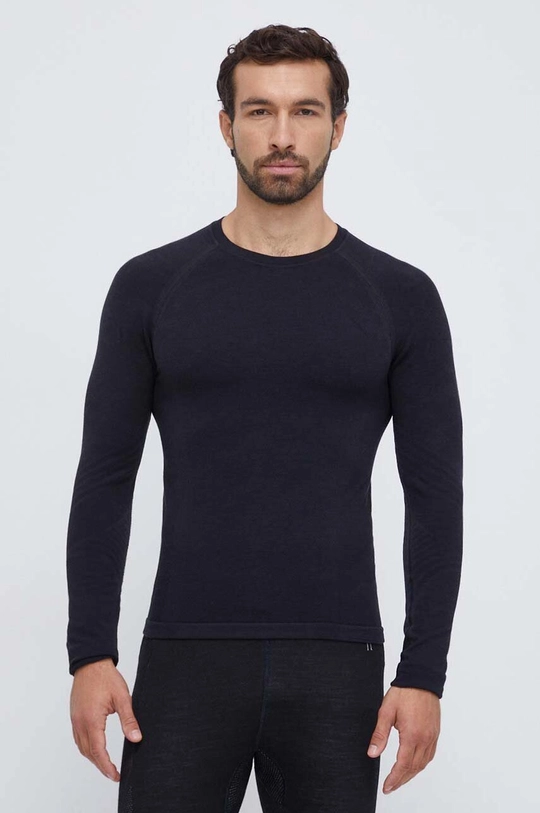 czarny Smartwool longsleeve funkcyjny Intraknit Active Męski