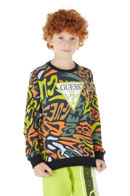 πολύχρωμο Παιδική βαμβακερή μπλούζα Guess Για αγόρια