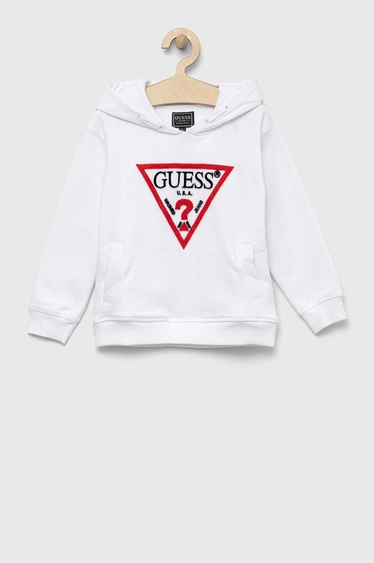 biały Guess bluza bawełniana dziecięca Chłopięcy