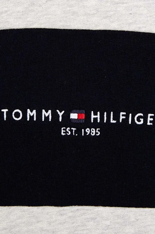 szürke Tommy Hilfiger gyerek melegítőfelső pamutból