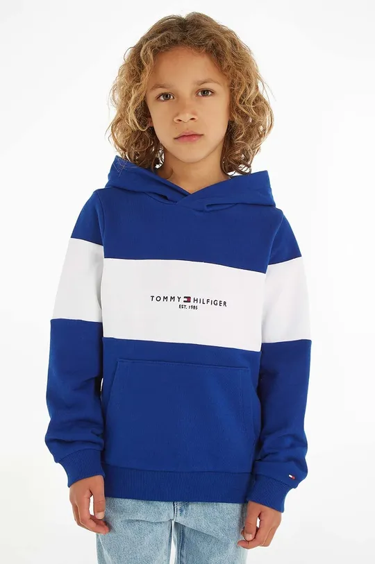 granatowy Tommy Hilfiger bluza bawełniana dziecięca Chłopięcy