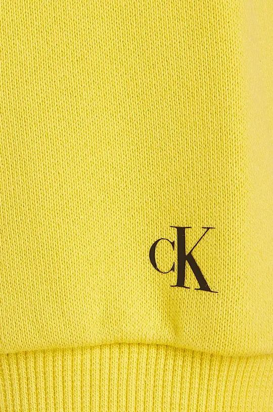 rumena Otroški bombažen pulover Calvin Klein Jeans