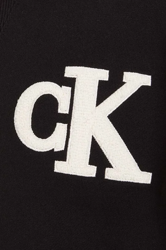 fekete Calvin Klein Jeans gyerek melegítőfelső pamutból