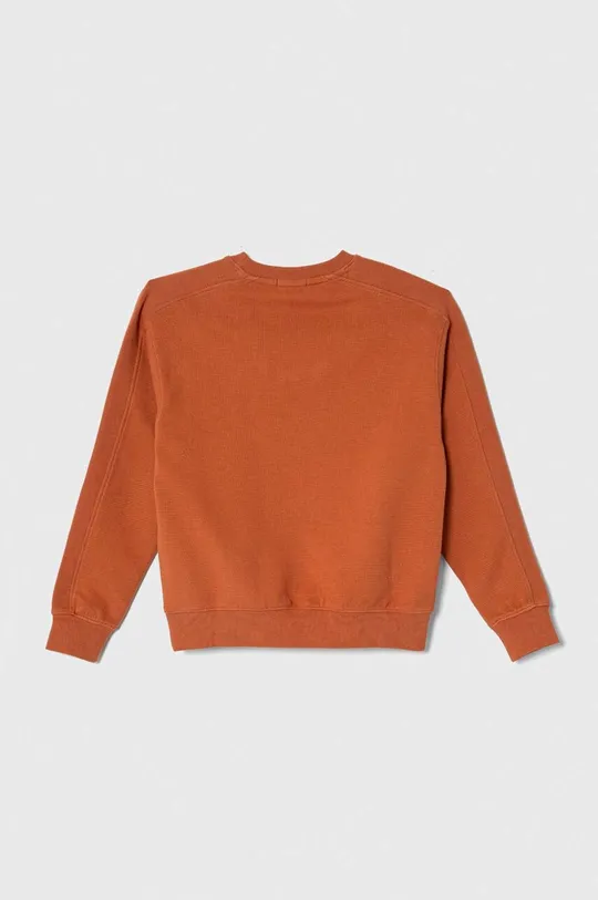 Detská bavlnená mikina Calvin Klein Jeans oranžová