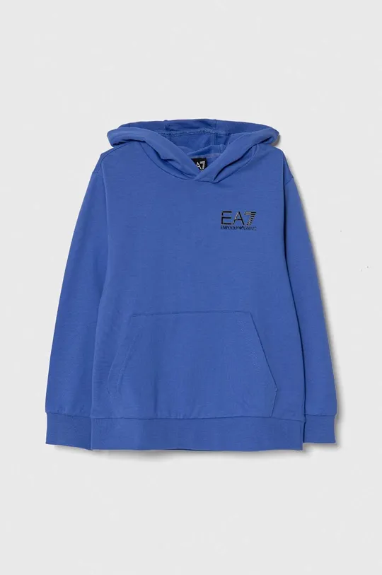 modra Otroški bombažen pulover EA7 Emporio Armani Fantovski