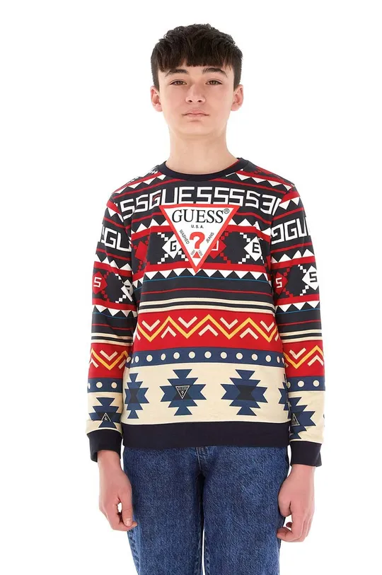 Otroški bombažen pulover Guess Fantovski