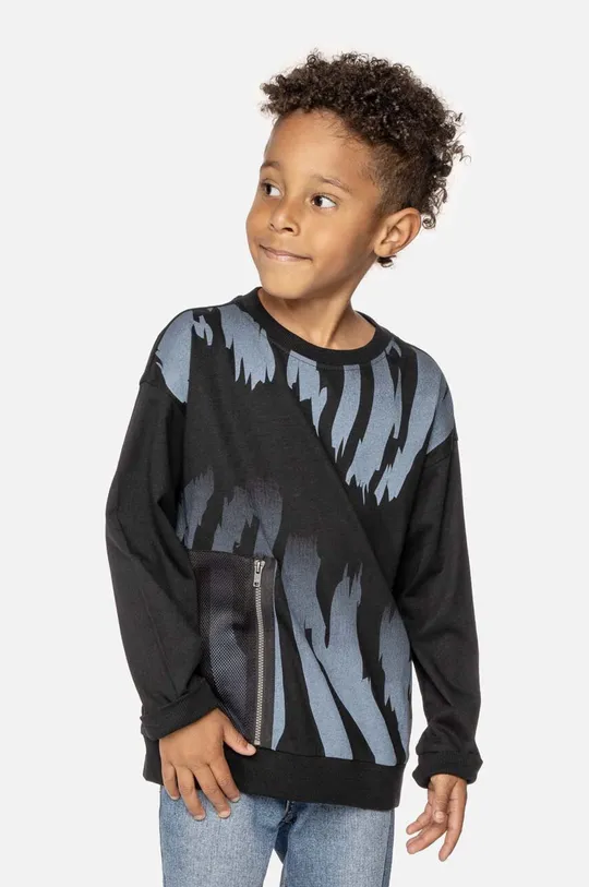 czarny Coccodrillo bluza bawełniana dziecięca Chłopięcy
