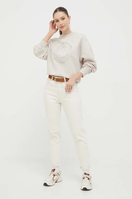 Calvin Klein bluza beżowy