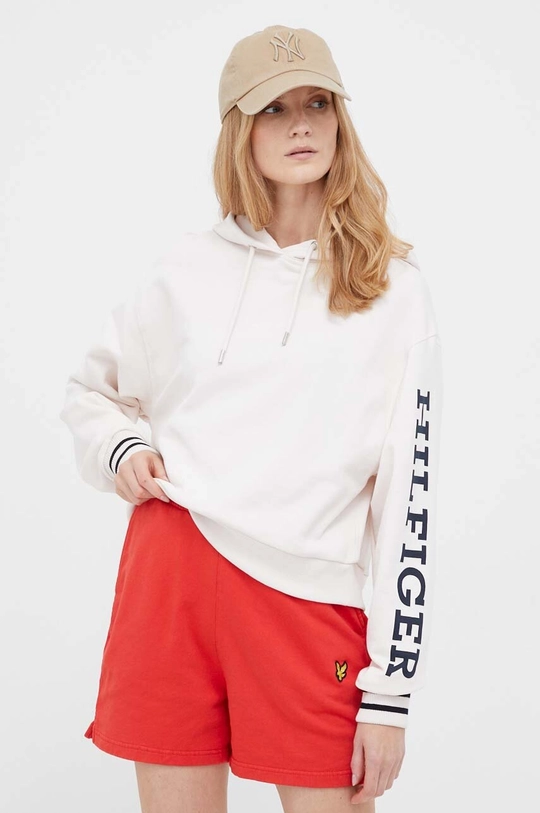 różowy Tommy Hilfiger bluza bawełniana Damski