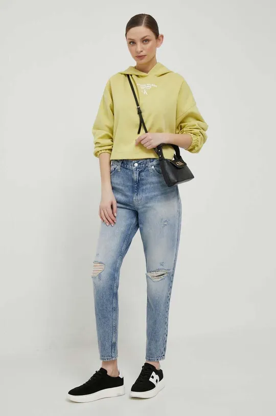 Dukserica Calvin Klein Jeans zelena