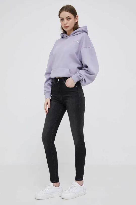 Pulover Calvin Klein Jeans vijolična
