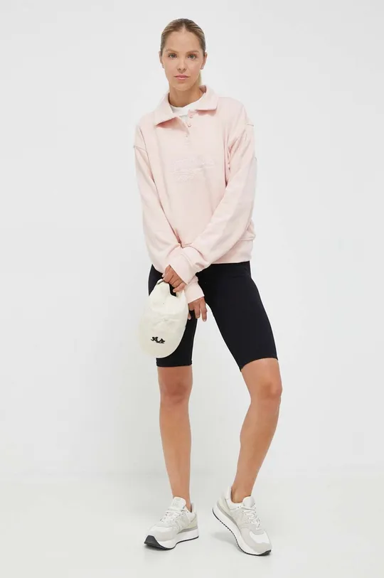Βαμβακερή μπλούζα Reebok Classic ροζ