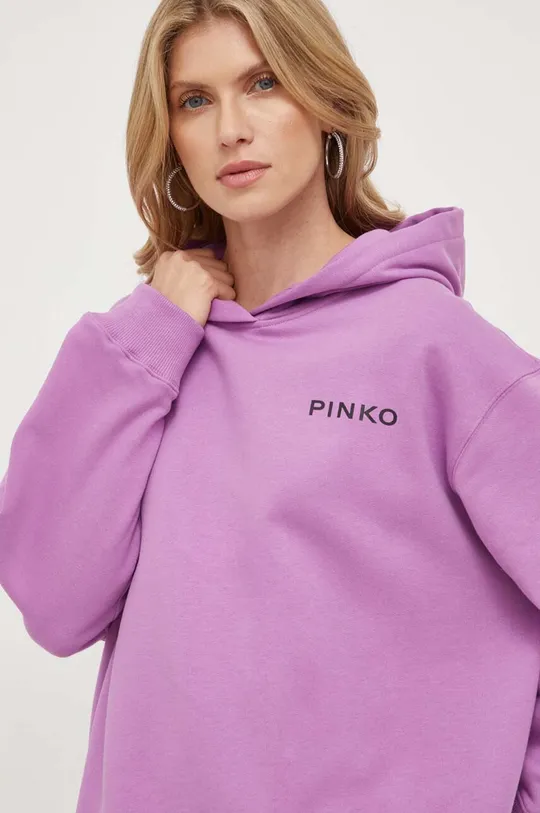 fialová Bavlnená mikina Pinko