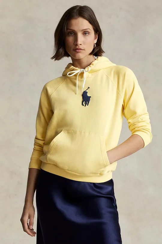 κίτρινο Βαμβακερή μπλούζα Polo Ralph Lauren Γυναικεία