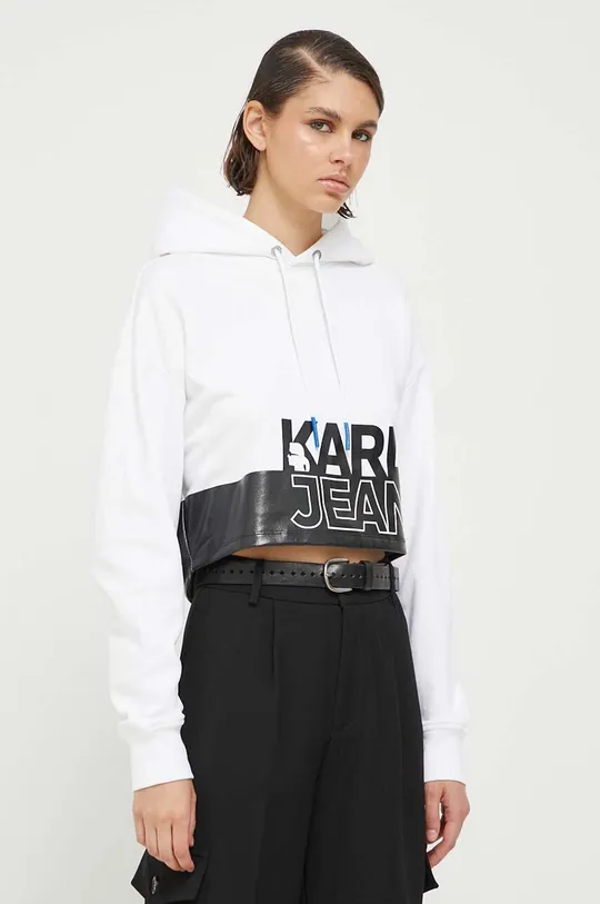 beżowy Karl Lagerfeld Jeans bluza bawełniana