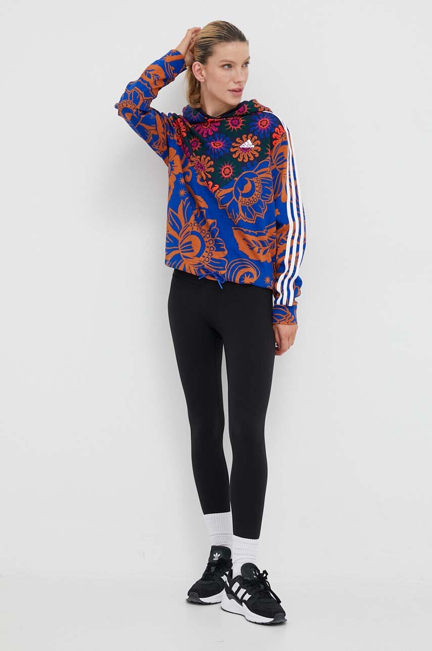 Кофта adidas FARM женская с капюшоном узор | ANSWEAR.ua