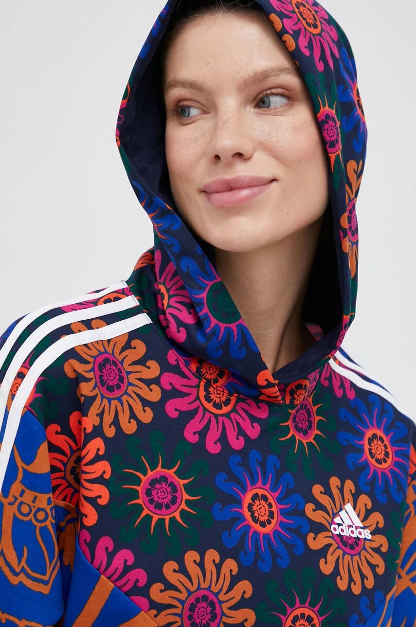Кофта adidas FARM женская с капюшоном узор | ANSWEAR.ua