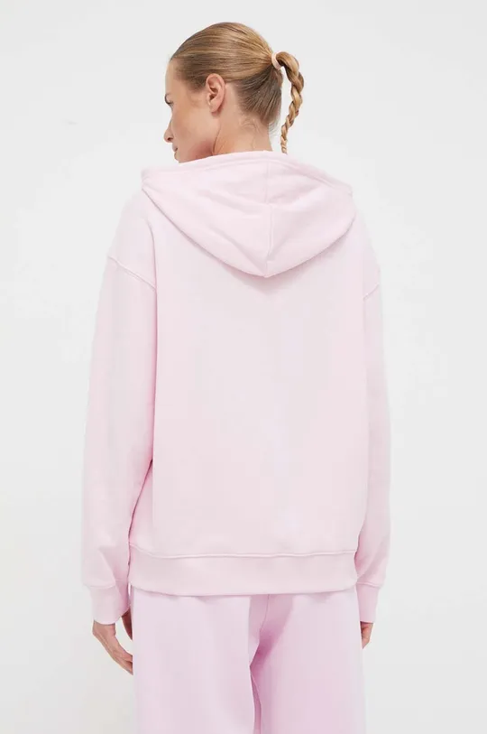 Βαμβακερή μπλούζα adidas ροζ