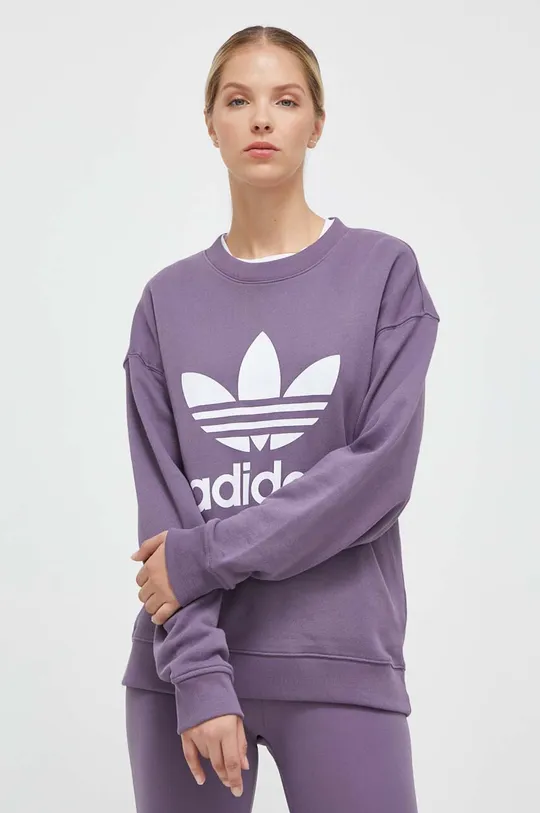 фиолетовой Хлопковая кофта adidas Originals