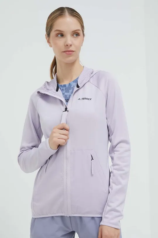 фіолетовий Спортивна кофта adidas TERREX Tech Flooce Жіночий