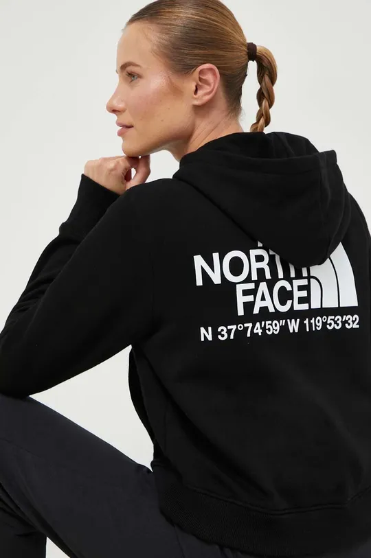 fekete The North Face pamut melegítőfelső Női