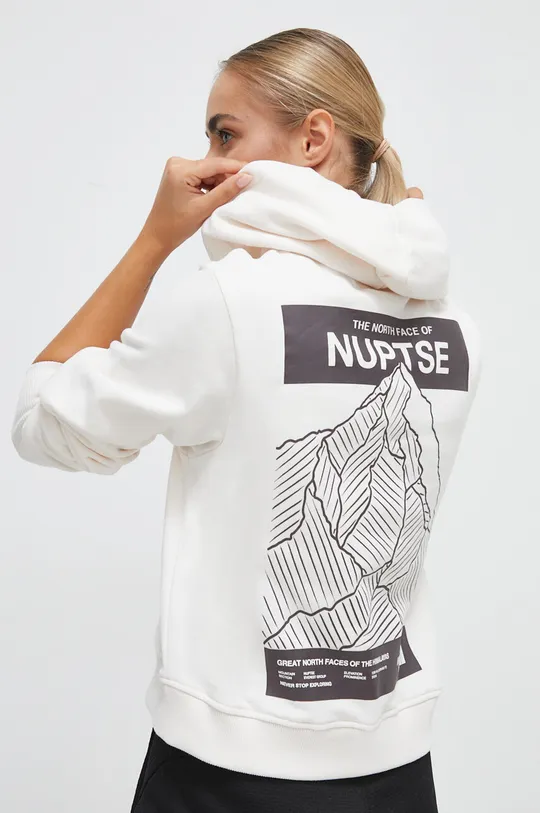 μπεζ Βαμβακερή μπλούζα The North Face Γυναικεία