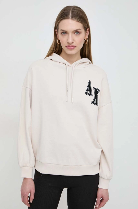 beżowy Armani Exchange bluza Damski