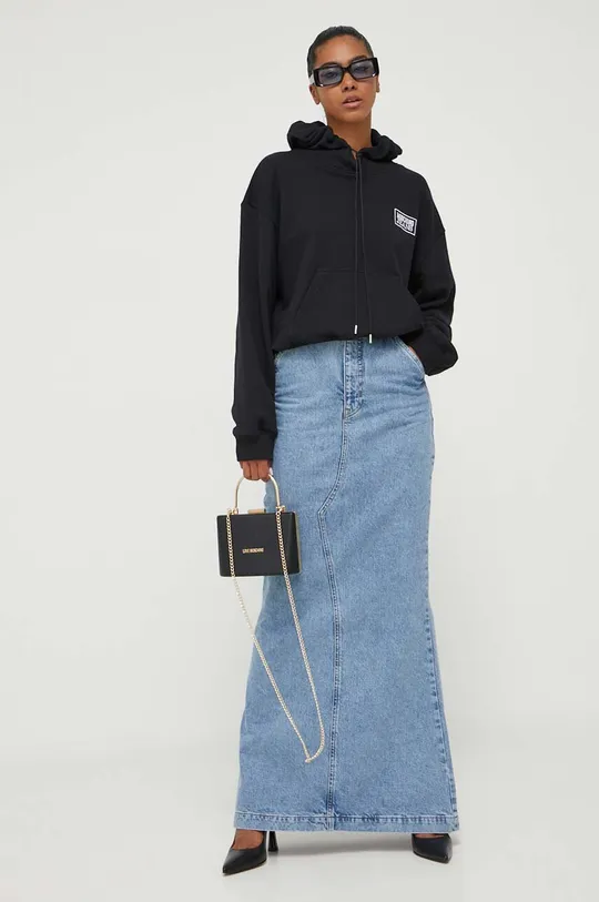 Bombažen pulover Moschino Jeans črna