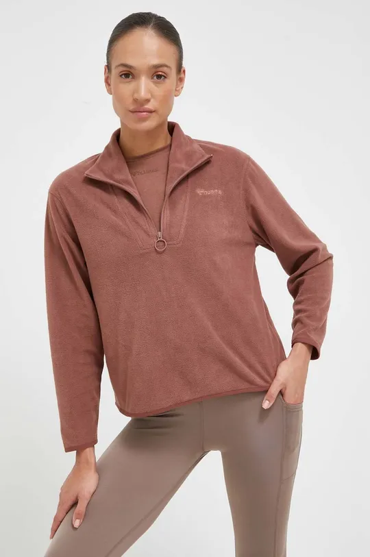 rjava Športni pulover Hummel Connect Ženski