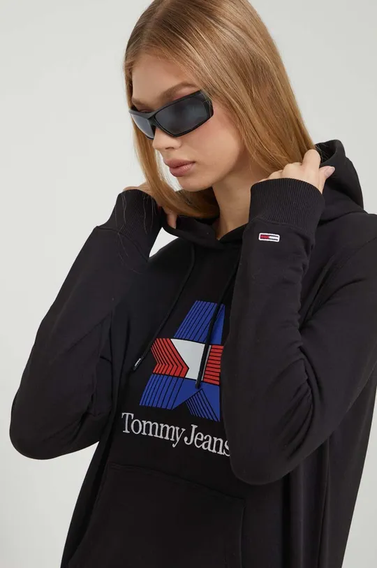 črna Bombažen pulover Tommy Jeans