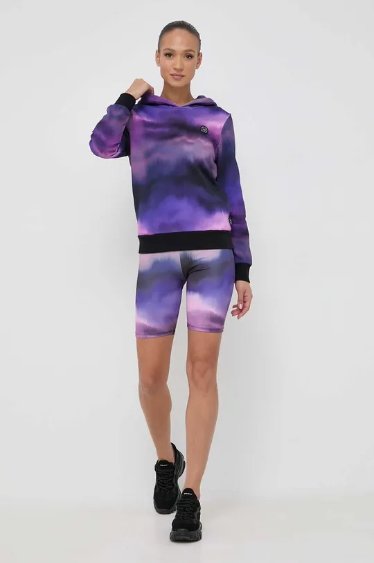 Bombažen pulover PLEIN SPORT vijolična