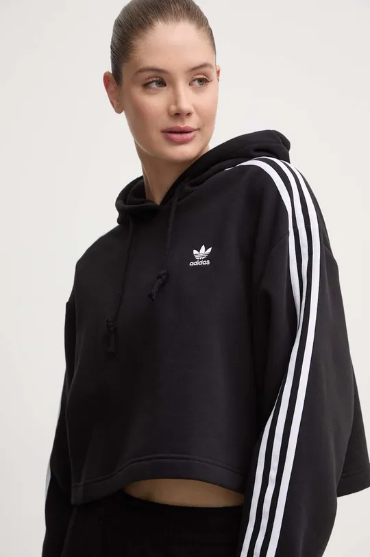 black adidas Originals sweatshirt Adicolor Classics Crop Hoodie Women’s