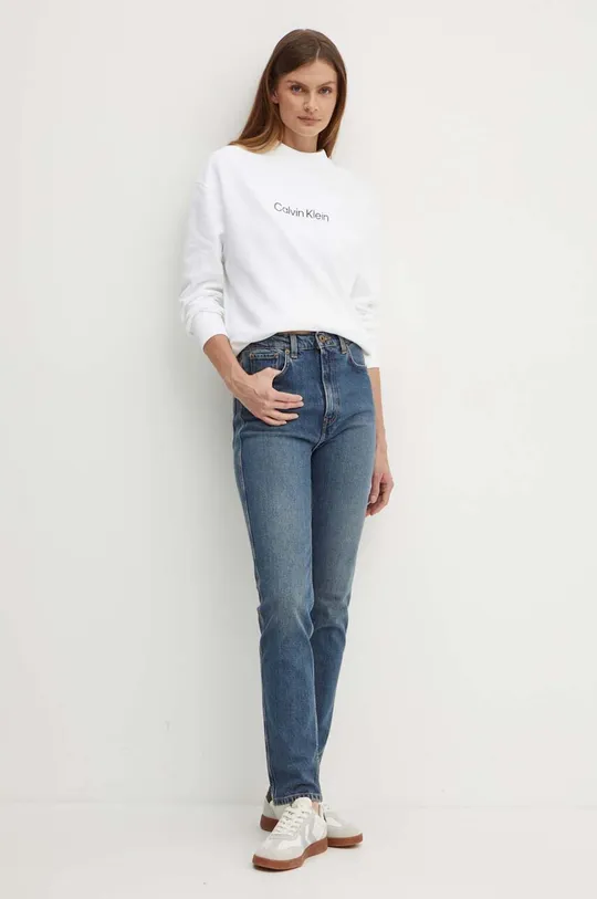 Calvin Klein bluza bawełniana biały